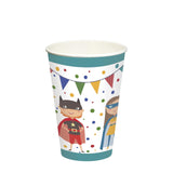 Papstar cups superhero cardboard 0.2l ø7x9.7cm