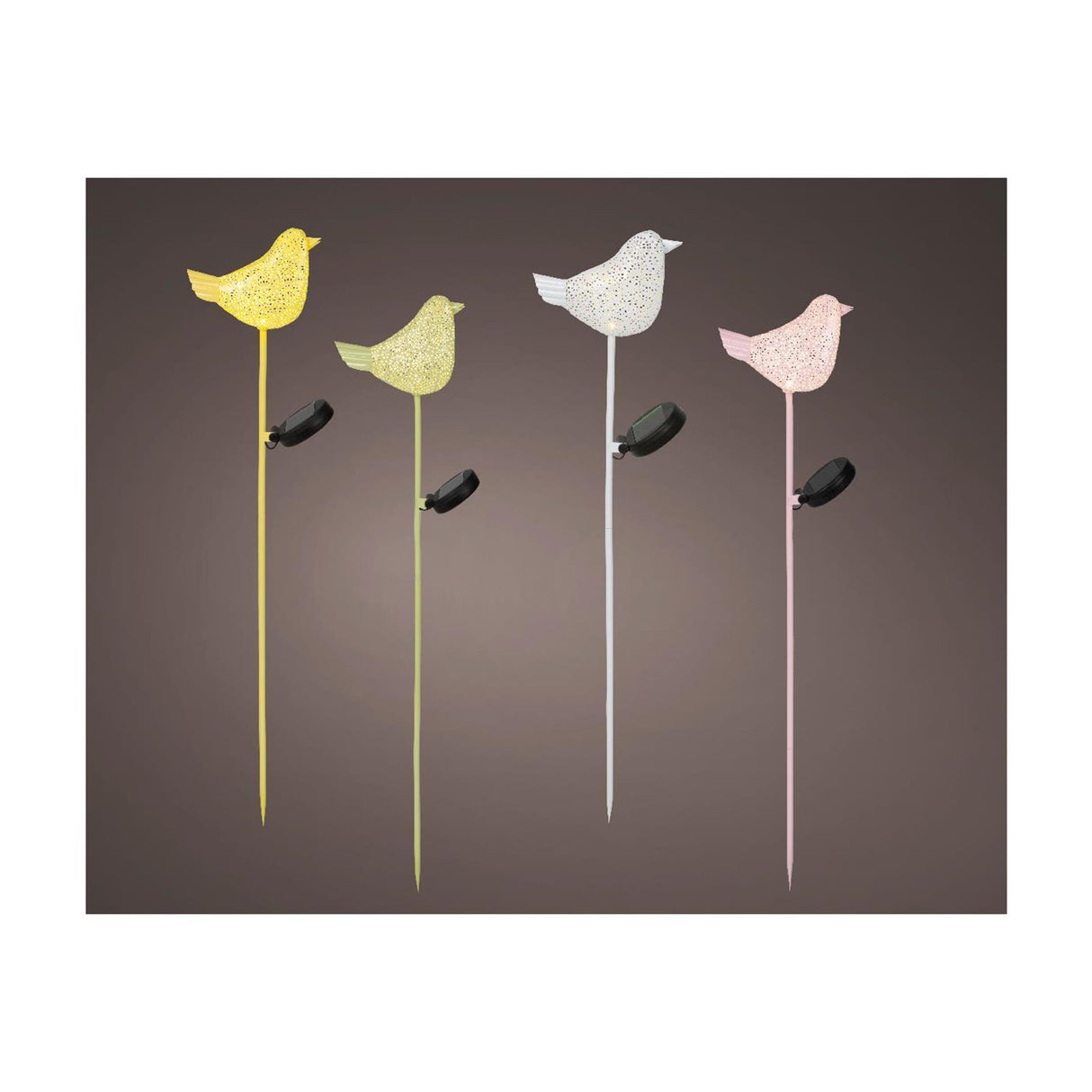 Lumineo solar plug-in lamp bird metal 13.5x7x80cm