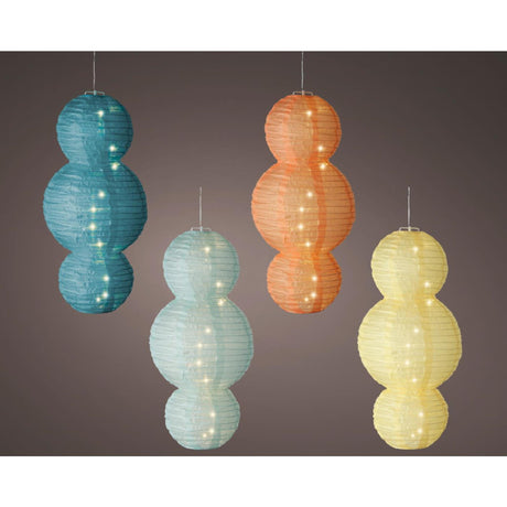Lumineo solární lucerna nylon ø28x58cm