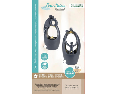 Fontána Lumineo polyresin family v35cm