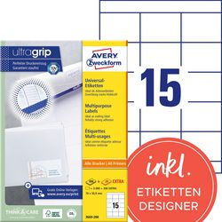 Multipurpose labels Avery white 3000 pcs