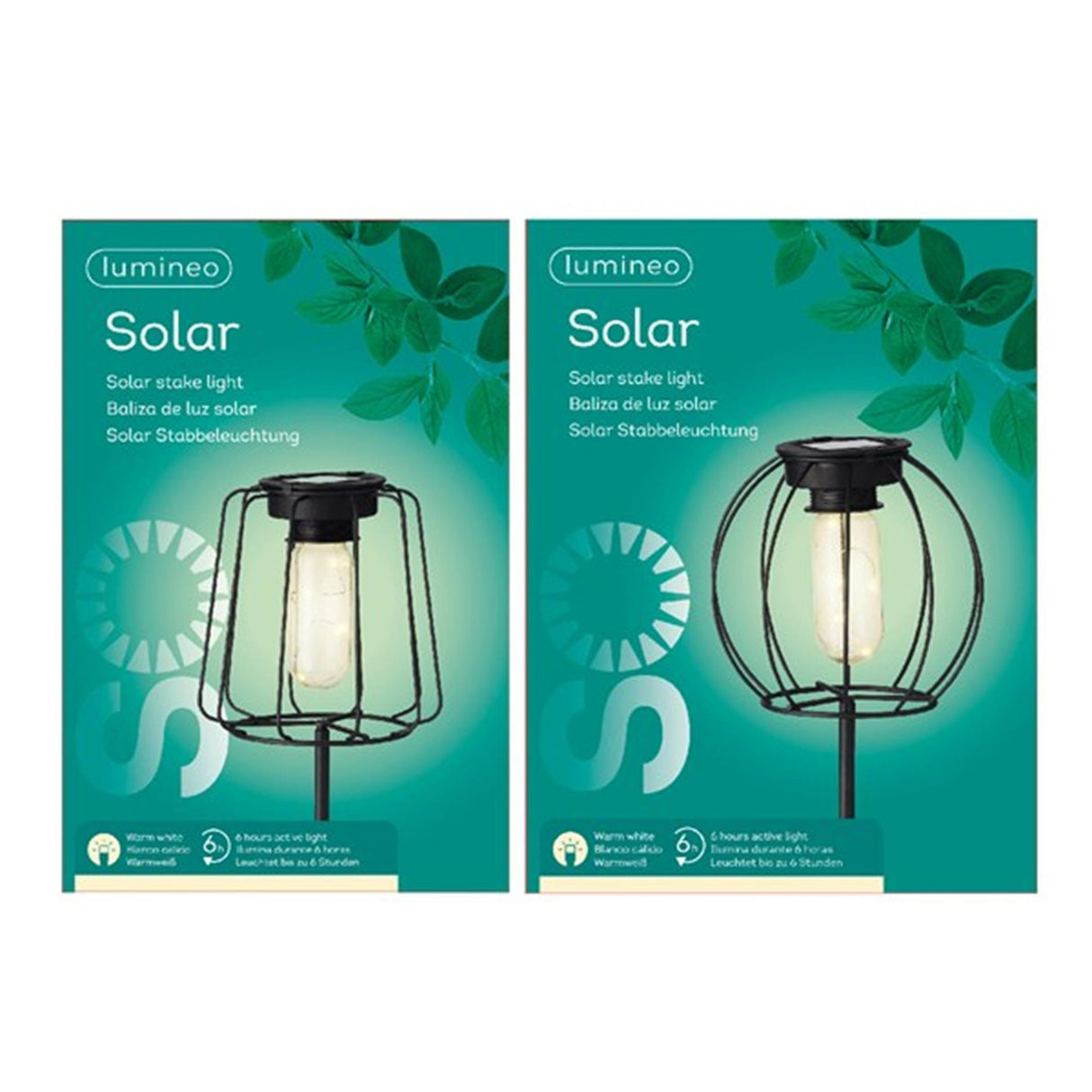 Lumineo LED solar lantern on plug ø13cm