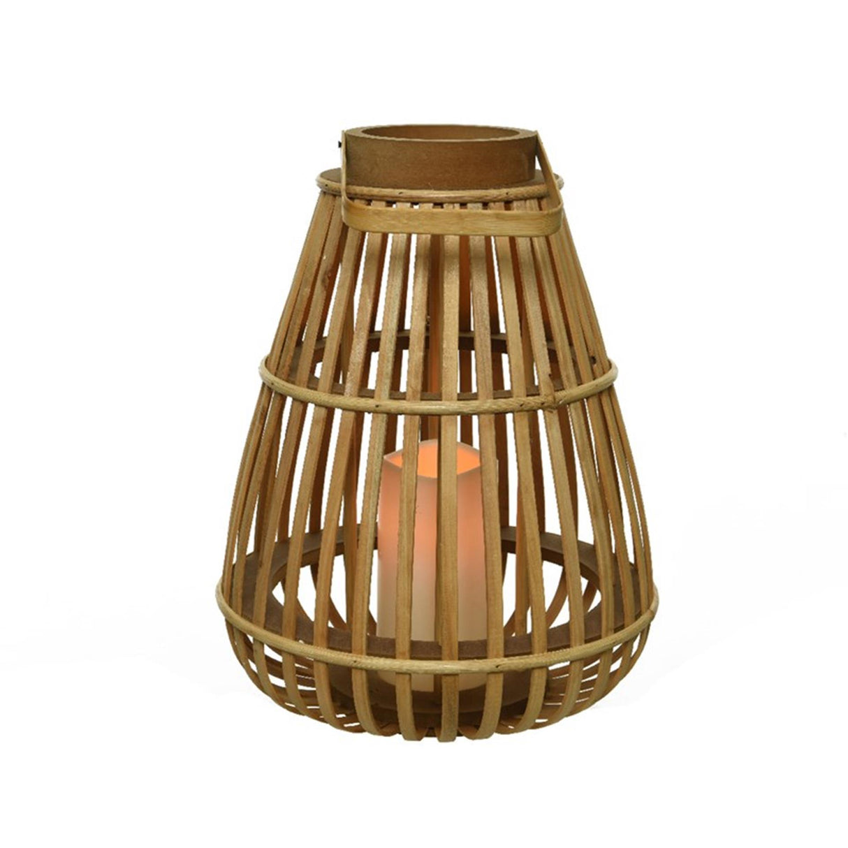 Decoris LED-Lantern Bambus 25x25x27,5cm