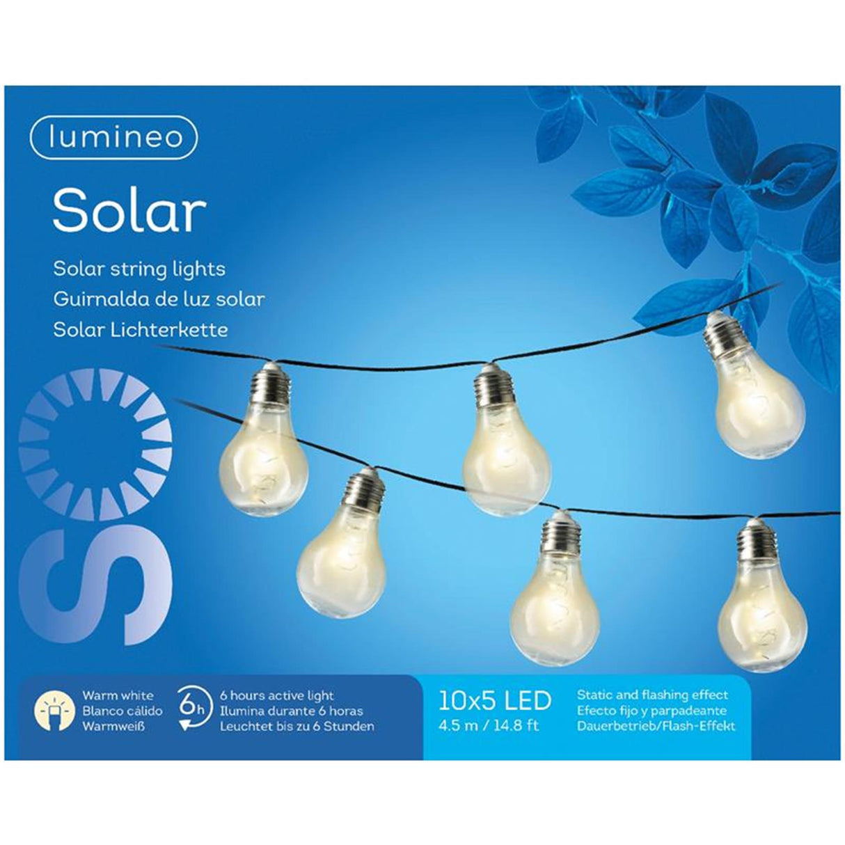Lumineo micro LED solar string lighting 450cm