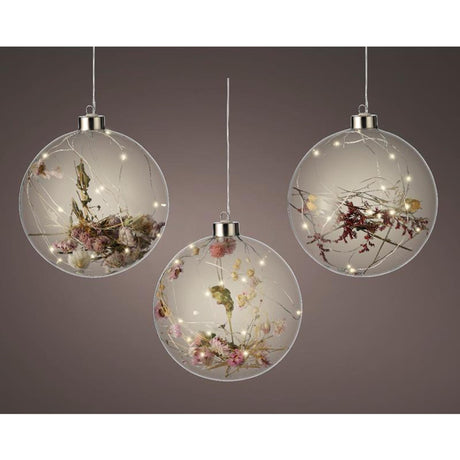 Lumineo LED bulb with flowers ø14cm 15LED