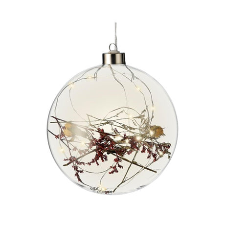 Lumineo LED bulb with flowers ø14cm 15LED