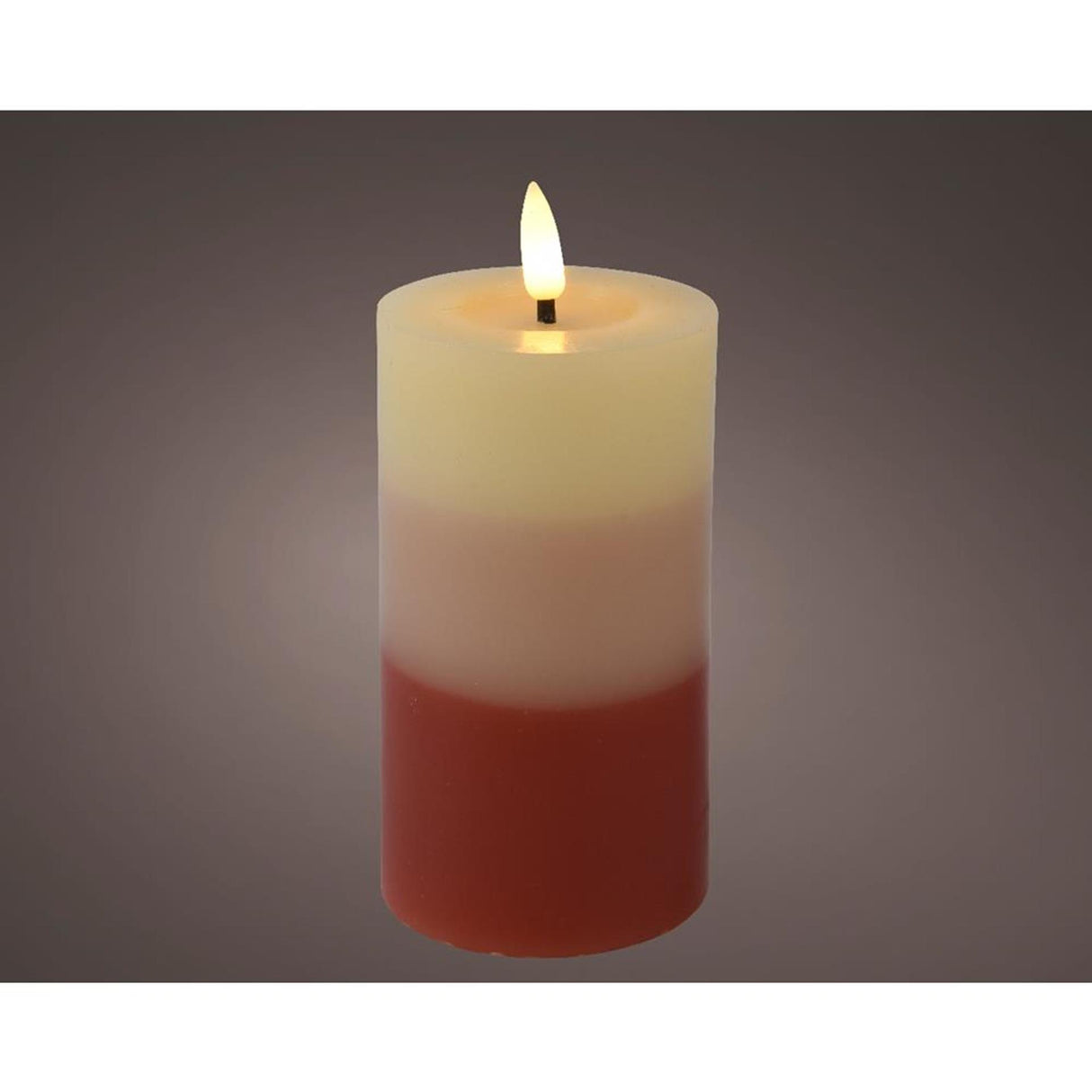 Lumineo LED candle flame effect gradient 15cm terra