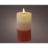 Lumineo LED candle flame effect gradient 15cm terra