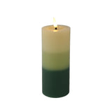 Lumineo LED candle flame effect gradient 11cm green