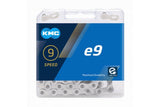 KMC E9 Silver Bicycle Chain 1 2x11 128 - 122 Links