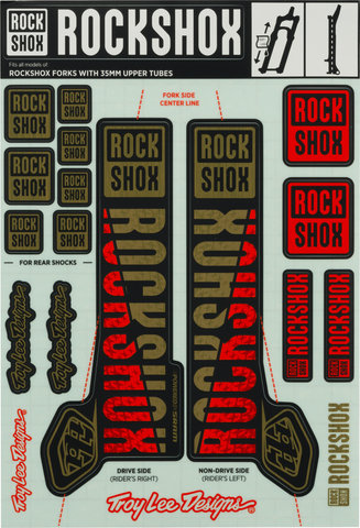 Rockshox decor set decal set blue yellow