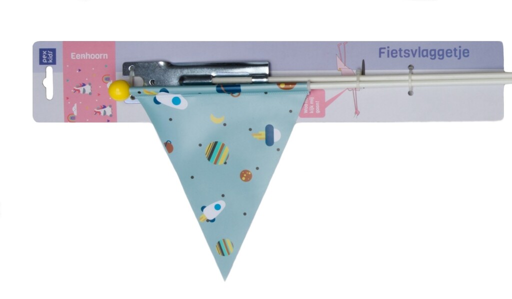 Drapeau de sécurité PEXKIDS BLUE ROCHET AVEC PRINT ROCKET