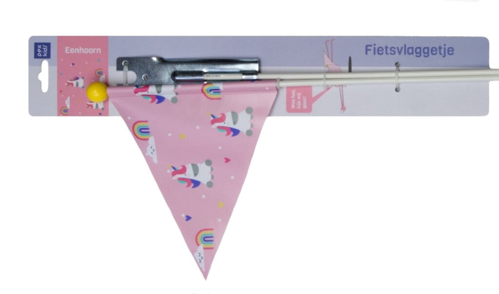 Drapeau de sécurité pexkids rose licorn avec imprimé licorn