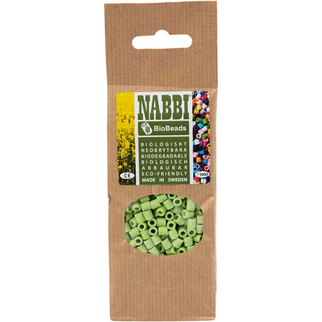 Creativ company nabbi biobeads 5x5mm pastel green - 1000pcs.