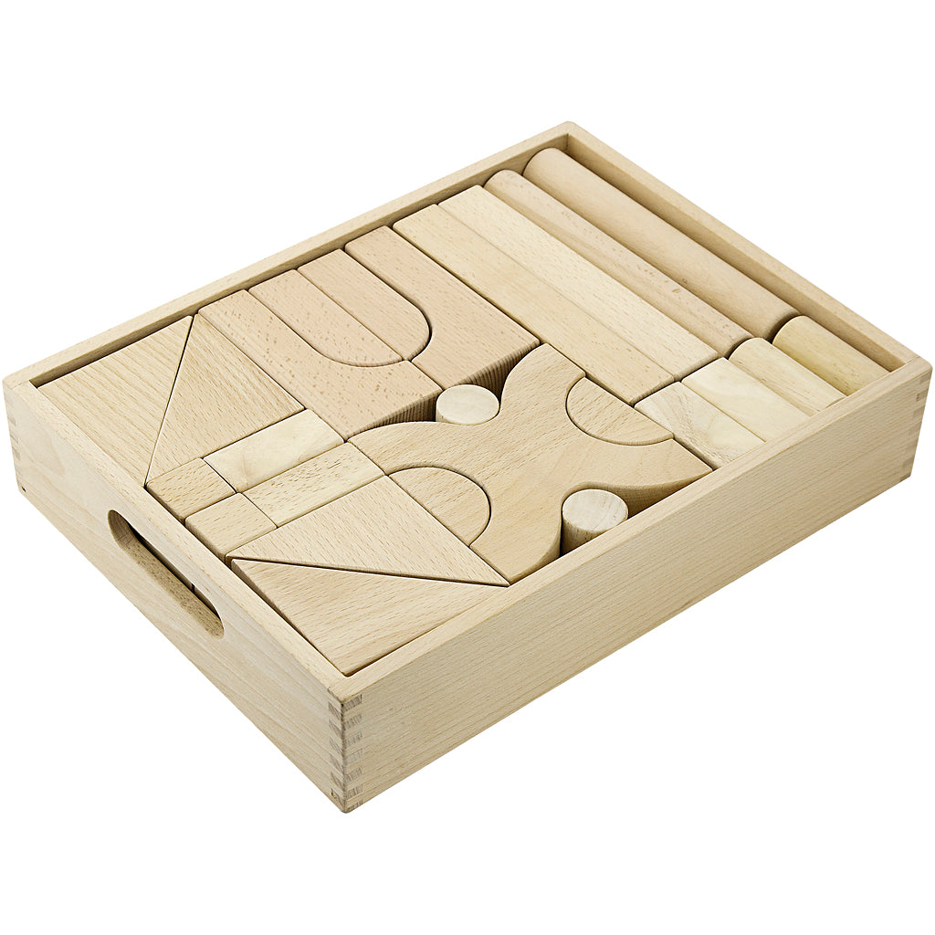 Viga Holzblock Set, 48 Deeler 1 Set