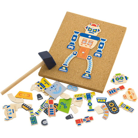 Viga Hammer Mosaik Set, Roboter, Gréisst 23x18 cm, 1 Stéck