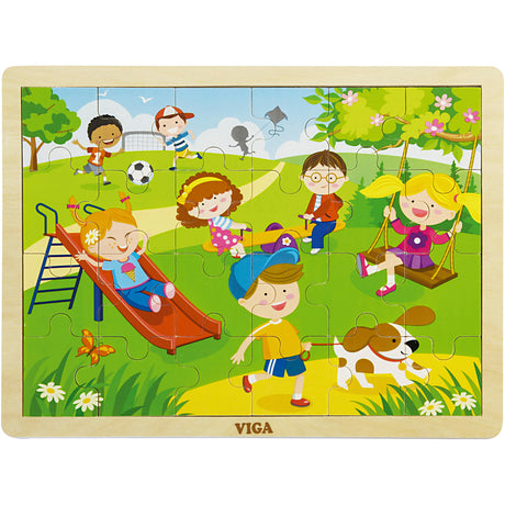 Viga Saisons Holzpuzzel, Saisons, Fréijoer, Gréisst 30x22,5 cm, 24 Deeler, 1 Stéck