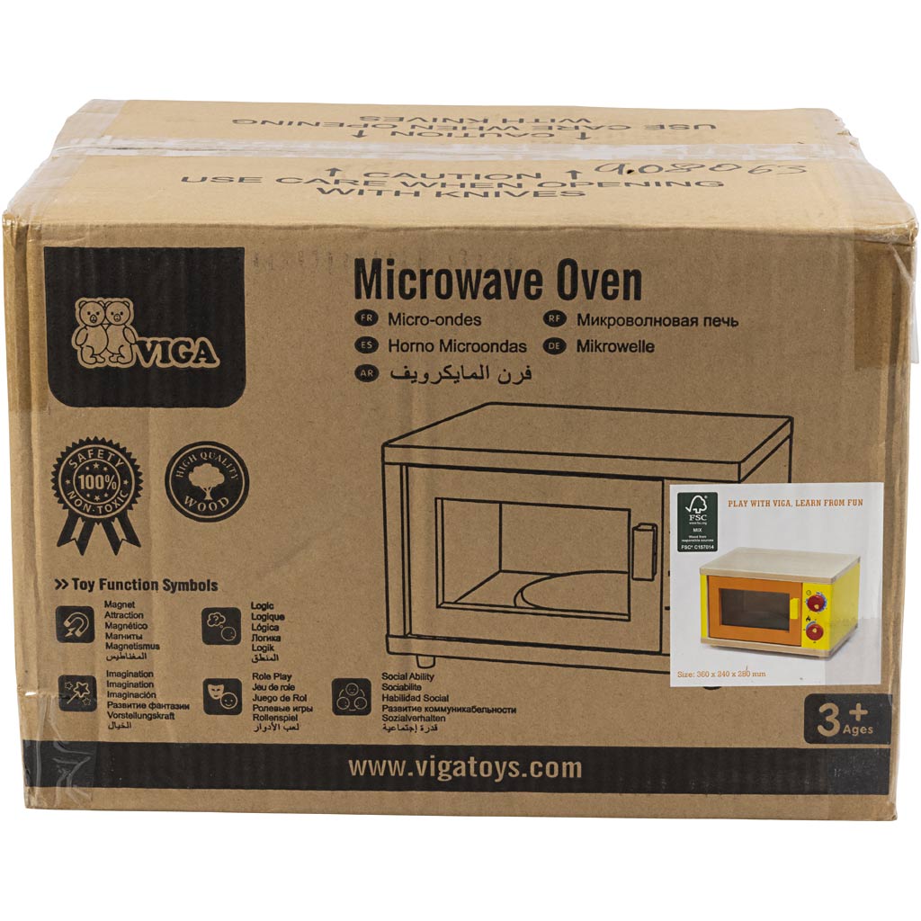 Microondas de madeira Viga, 1 peça
