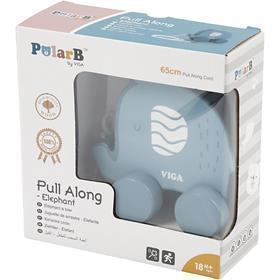 Viga pull elefant, str 11 cm, blå, 1 stk