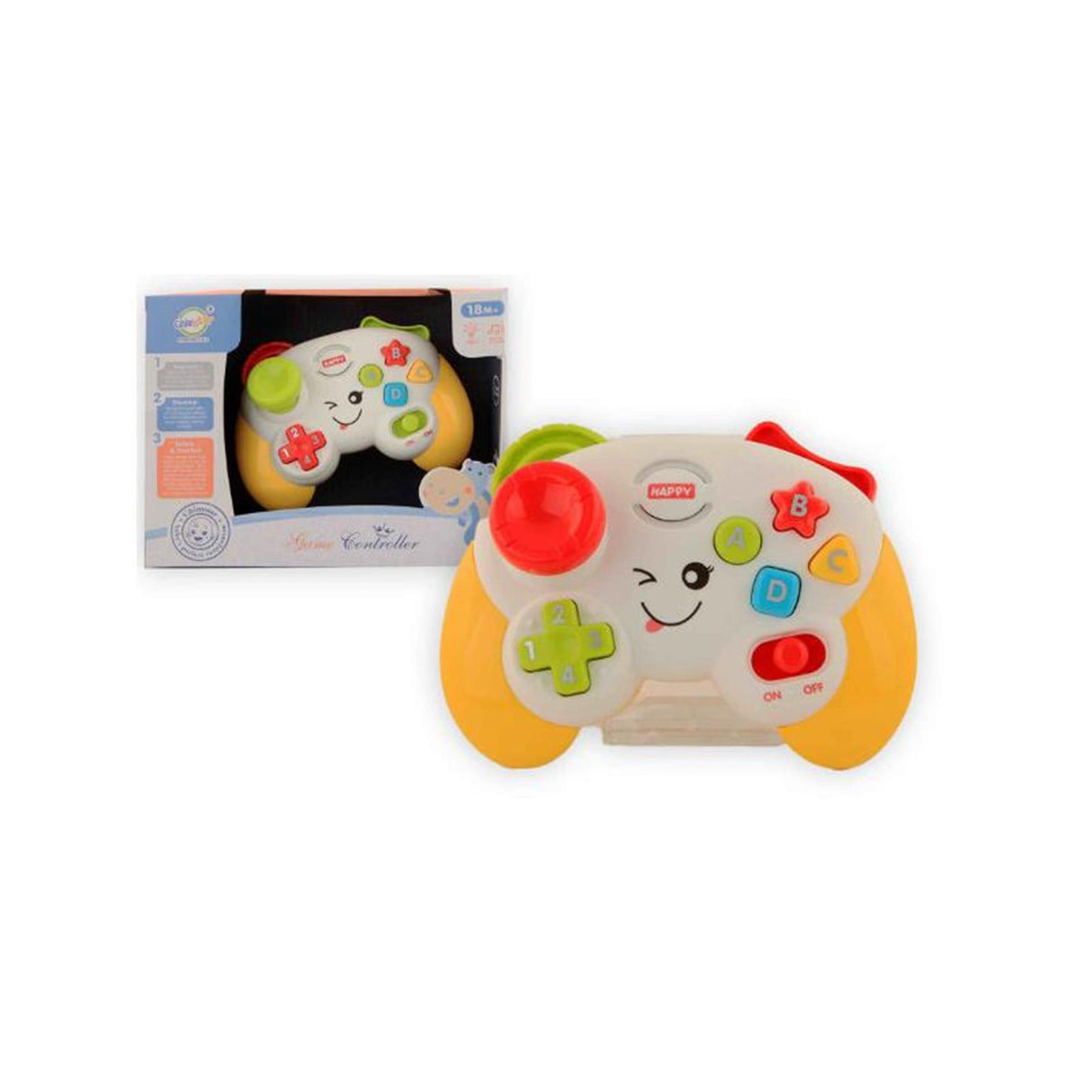 Gamepad para bebê com luz e som 18m+