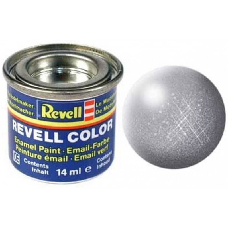 Revell paint for model building number 91 metallic iron