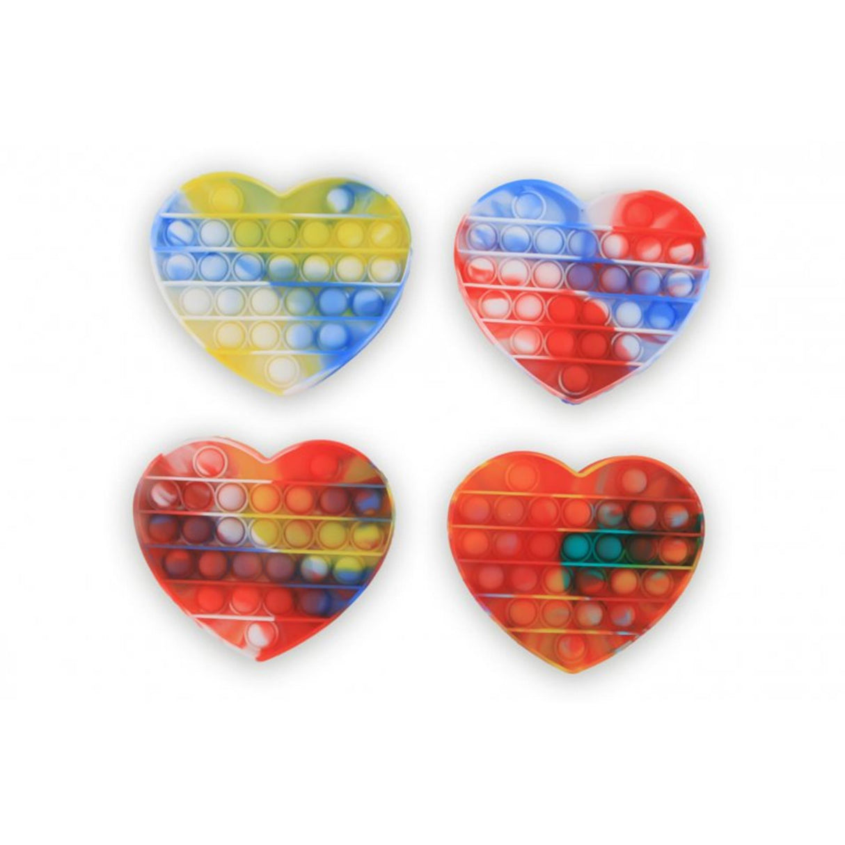 Magic fidget pop-it heart tie-dye 14x12cm