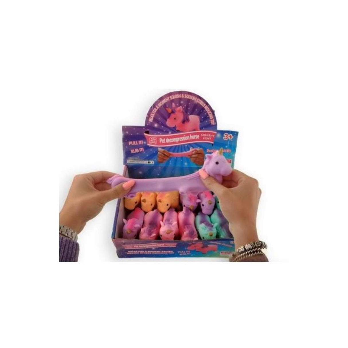 Squeeze unicorn powder filled
