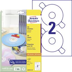 CD labels Avery L6043-25 117mm white