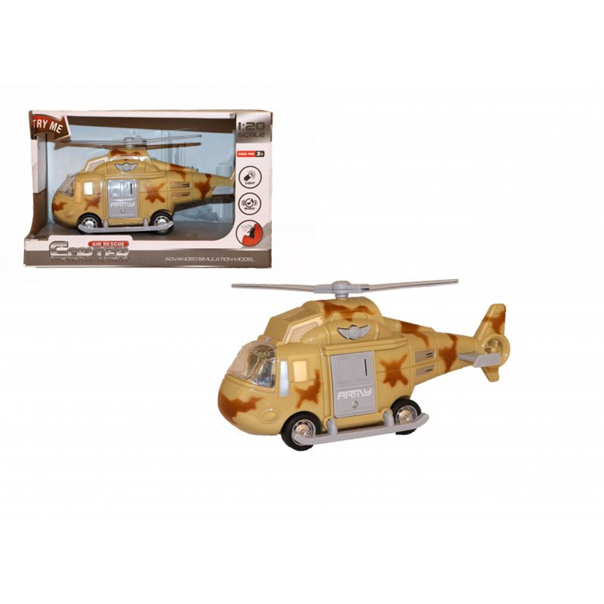 Helicopter friction with light and sound