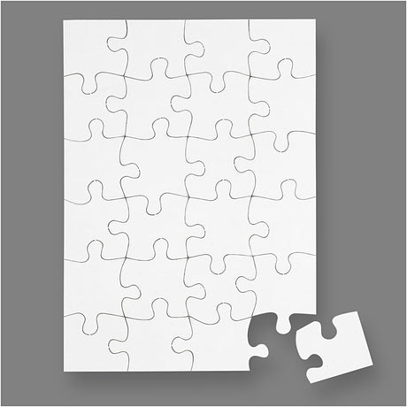 Puzzle Creativ Company, velikost 15x21 cm, bela, 24 delov, 16 kosov 1 škatla
