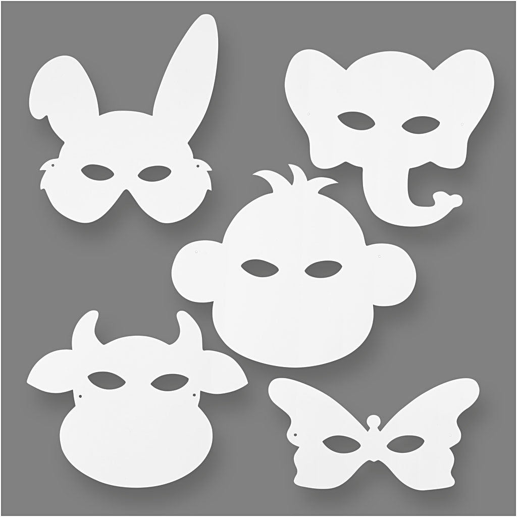 Creativ company https: www.cchobby.nl animal masks-h-13-24-cm-w-20-28-cm-230-gr-white-16-piece-1-box
