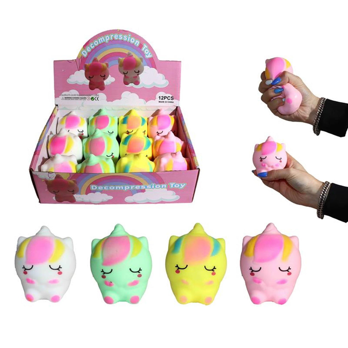 Squeeze baby unicorn 9cm powder filled