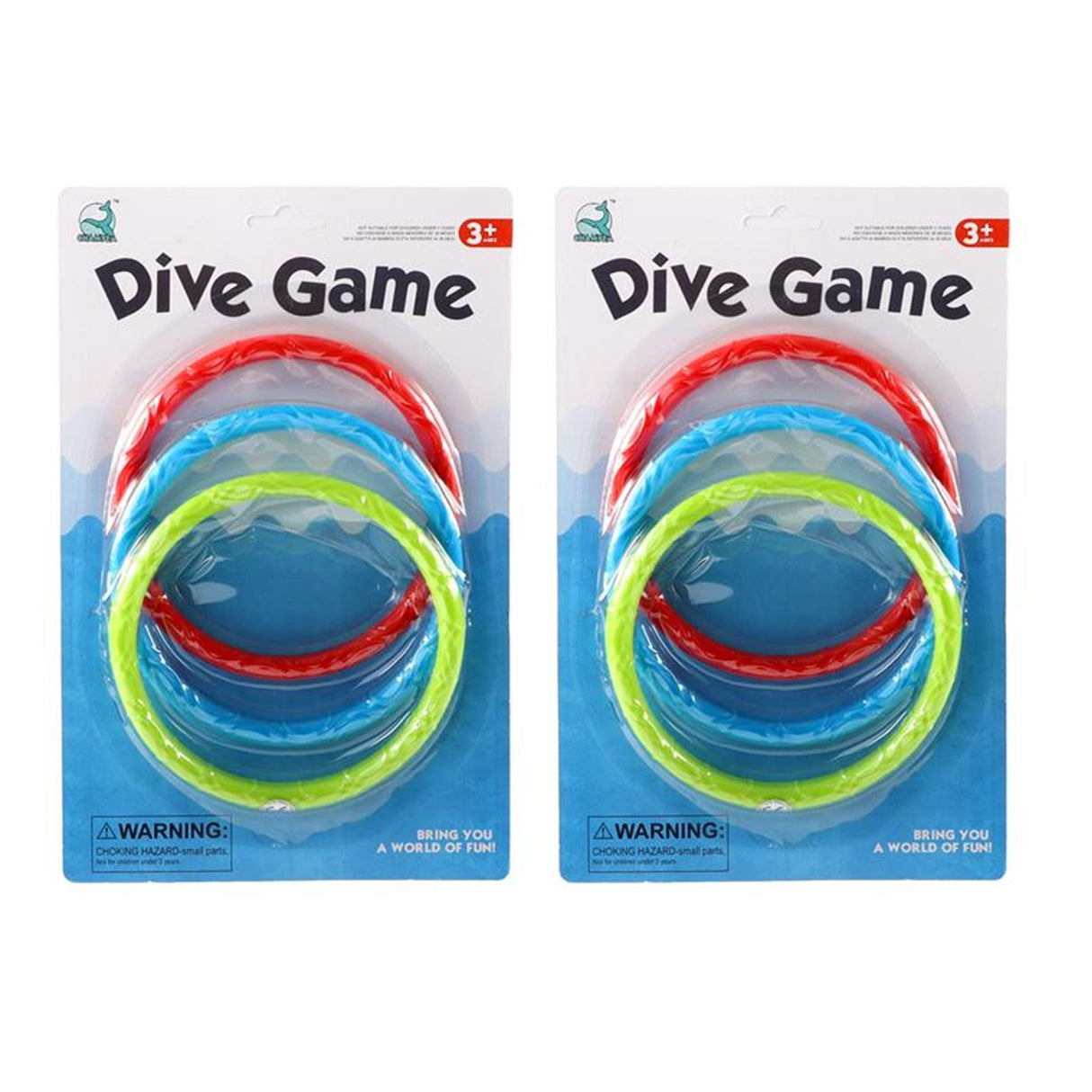 Diving rings 3 pieces on card