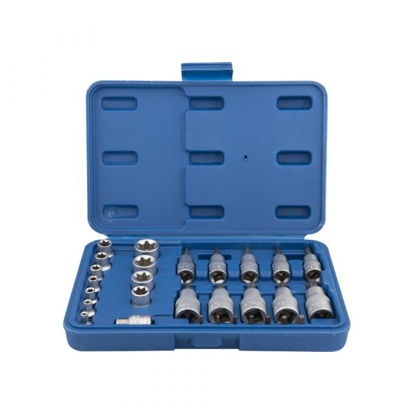 Conjunto de soquete e broca Torx 1 4 +3 8 *