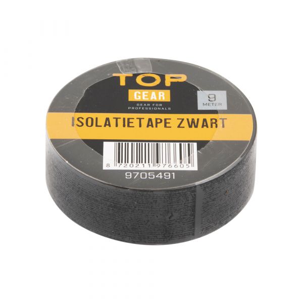 Topgear insulation tape black, per roll