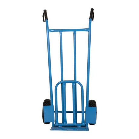 Blue hand truck + flap 200 kg.