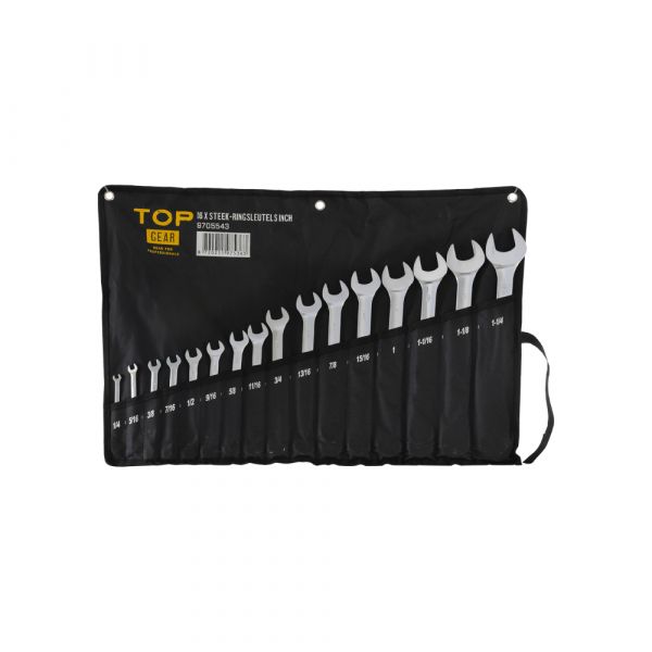 Topgear Combination Spanner Set 16-piece Imperial