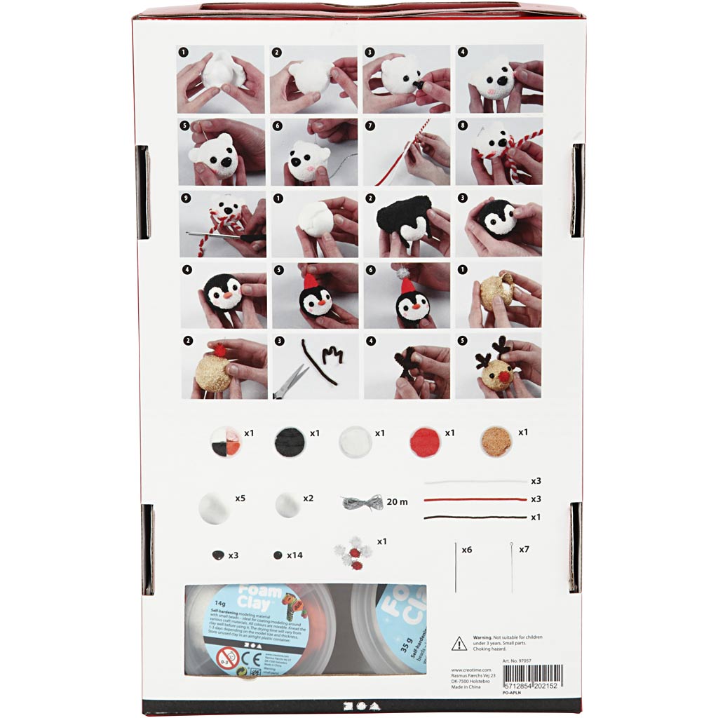 Foam clay modeling hobby set, 1 set