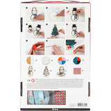 Foam clay snowman with Christmas tree, 1 set