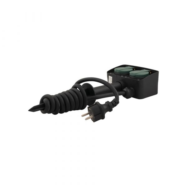 AC garden socket with skewers, 1.5 m.