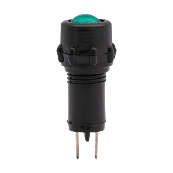 Green LED indicator light.