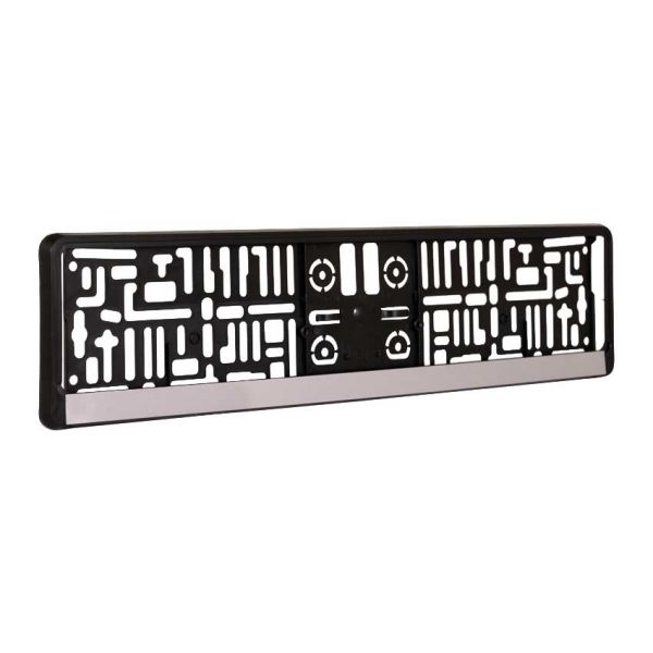 License plate holder silver