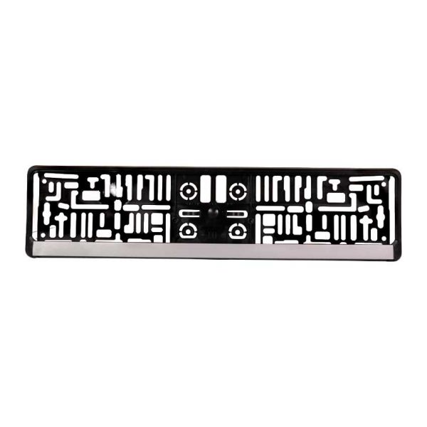 License plate holder silver