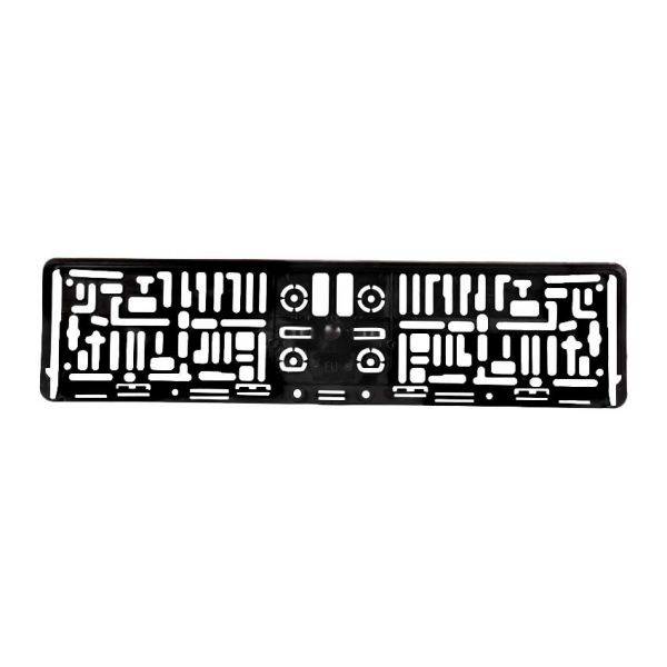 License plate holder silver