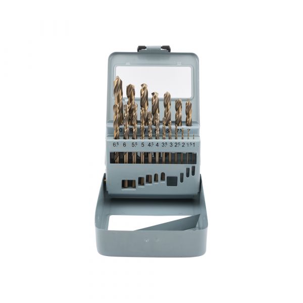 Cobalt drill bit set, 19-pc.