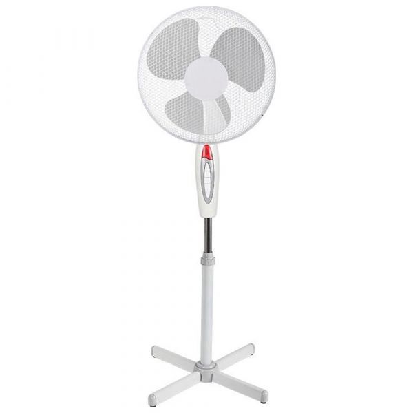 Fan on stand 128 cm. white