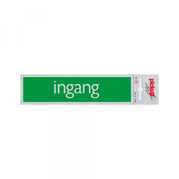 Aluminum entrance sign - 165x44 mm self-adhesive.