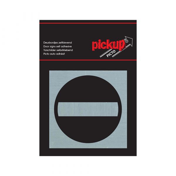 Aluminum no-entry sign - 80x80 mm self-adhesive.