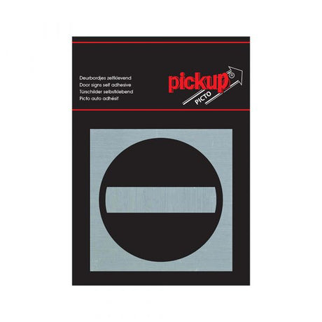 Aluminium No-Entry Schëld - 80x80 mm selbstklebend.
