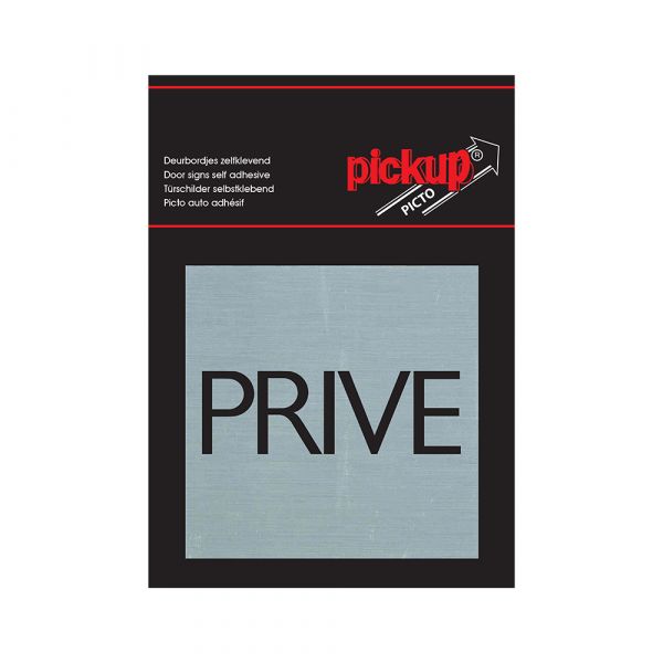 Placa de alumínio privada - 80x80 mm autoadesiva.